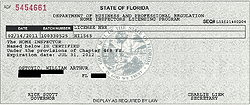 Licensed Home Inspector in the state of Florida